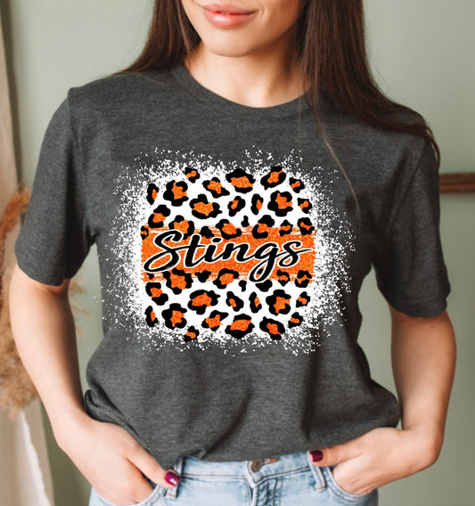 Stings Orange Leopard Tee