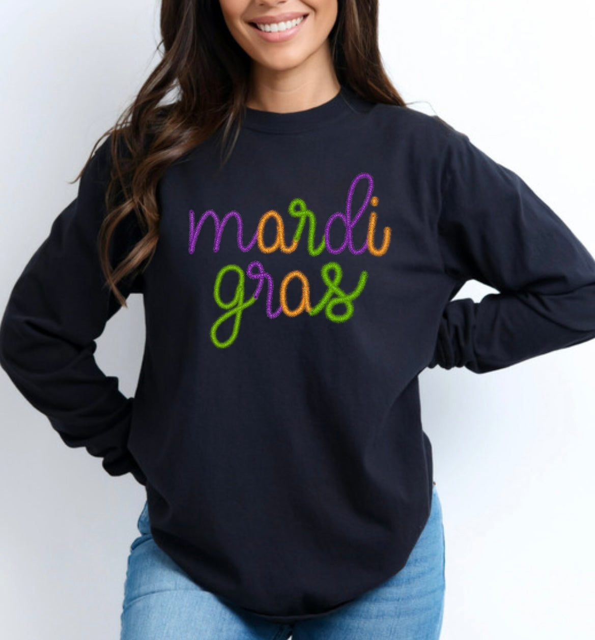 Mardi Gras Tinsel Black