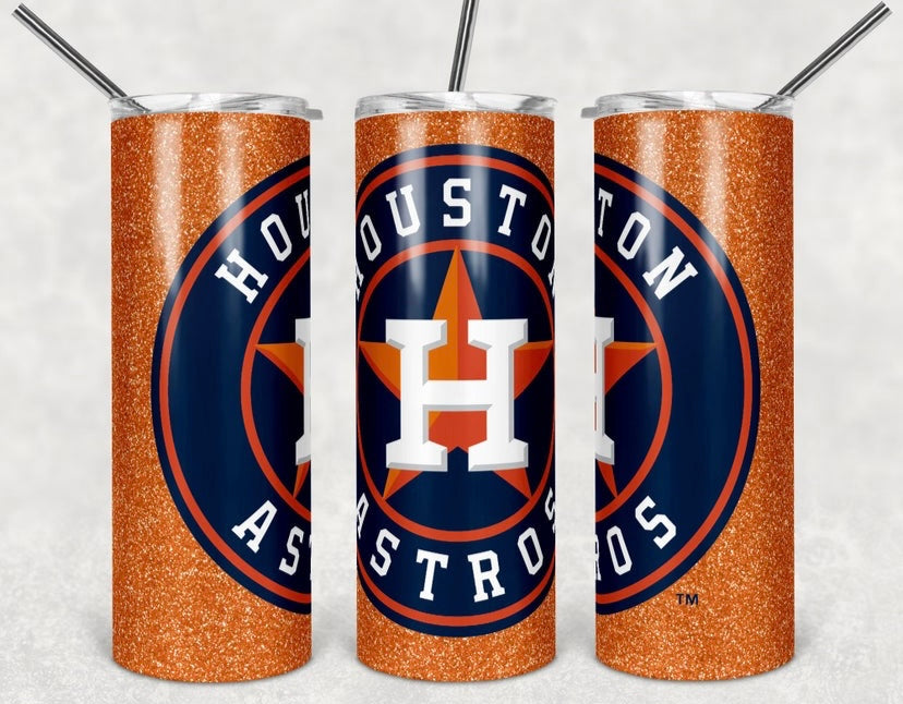 Astros Glitter Tumbler